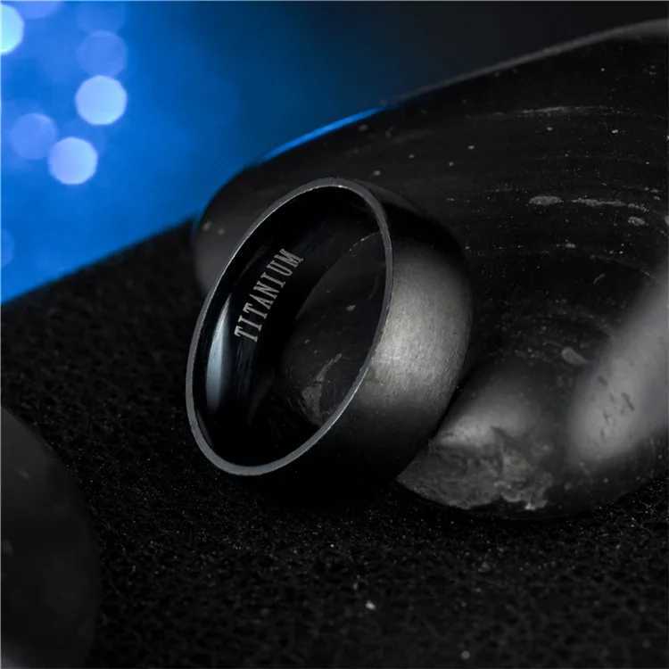 Bxzyrt New Black Mens Ring Titanium Steel Kaide Mens Jewelry Wedding Ring Classic Boyfriend Gift 8mm Finger Ring Womens W241205