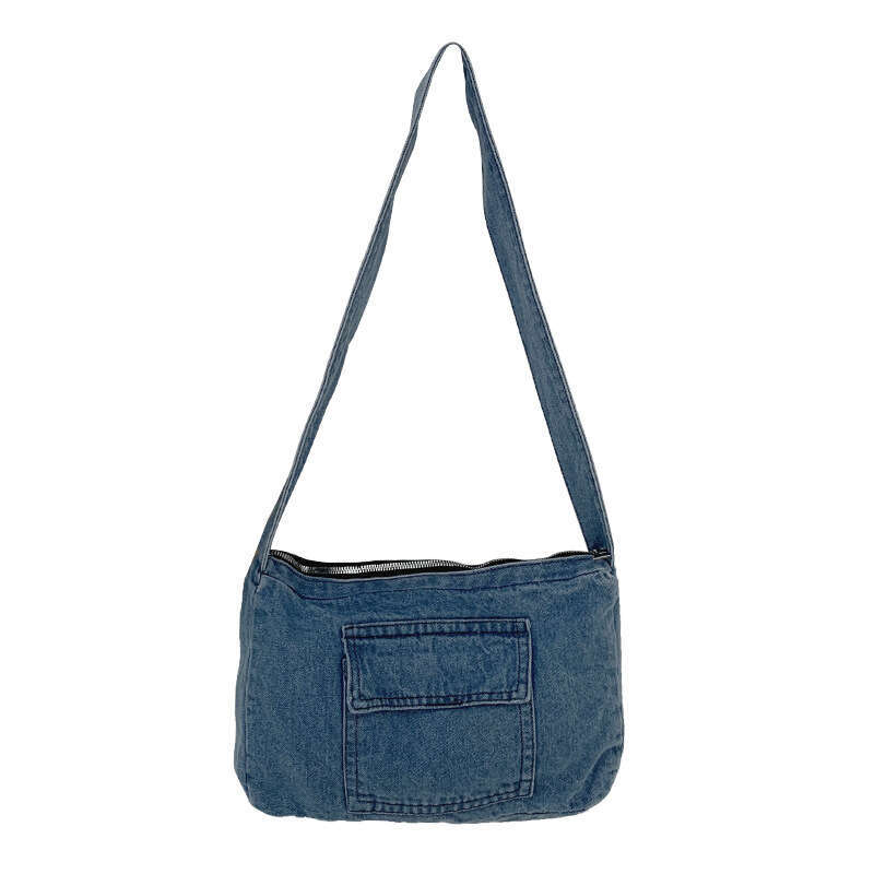 Denim Bags Material Women's Crossbody Simple Fashion Students Classes Shoulder School Bag