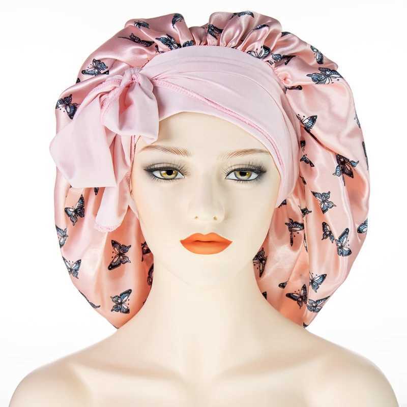 Women Satin Solid Sleeping Hat Night Sleep C for Women Shower Cs Waterproof Solid Sleeping Hair Bonnets Adjustable CXJ241205