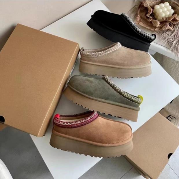 Tazz Women Boots Tasman Slippers Chestnut Fur Black sheepskin Mules woman Men Ultra Mini platform boot Shoes Suede Upper Comfort Fall Winter Ankle Booties