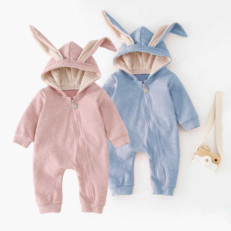 Pajamas Newborn Girl Rompers Cute Baby Bunny Onesies Apring and Autumn Cotton Toddler Infant Clothes One Piece Cartoon Baby Boy Jumpsuit H241205