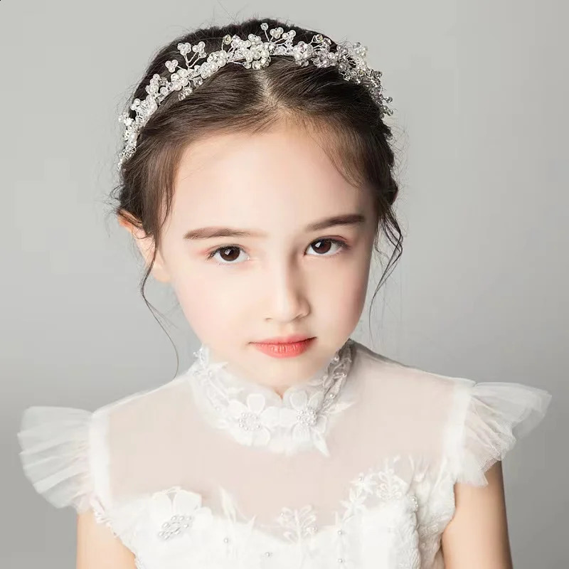 Childrens wreath girl headband princess tiara crown decoration bride bridesmaid wedding pography holiday po headdress 241122