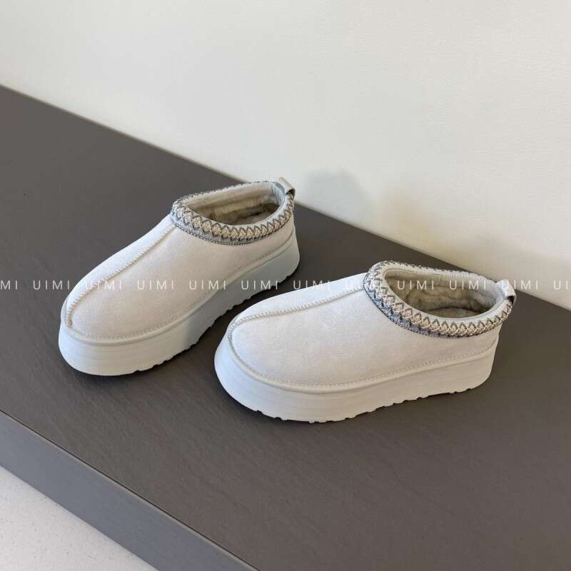 Autumn Winter Designer Women's Casual and Comfortable Low Top Thick Bottom Tazz Single Foot Half Dragged Snow Boots