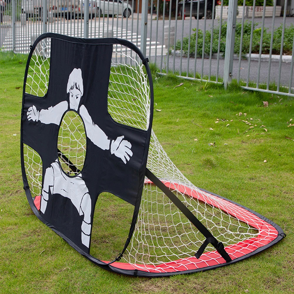 2 In 1 Portable Folding Soccer Goal Nylon Soccer Goal Mini Football Target Net for Kid Adult Playground Indoor Outdoor Training 241204
