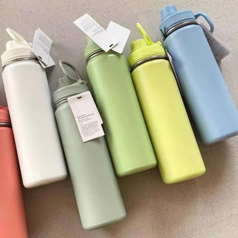 Water Bottles Llu Insulated Cup Portable Leakproof Outdoor Cups Sport Gym Vacuum Stainless Steel Pure Titanium