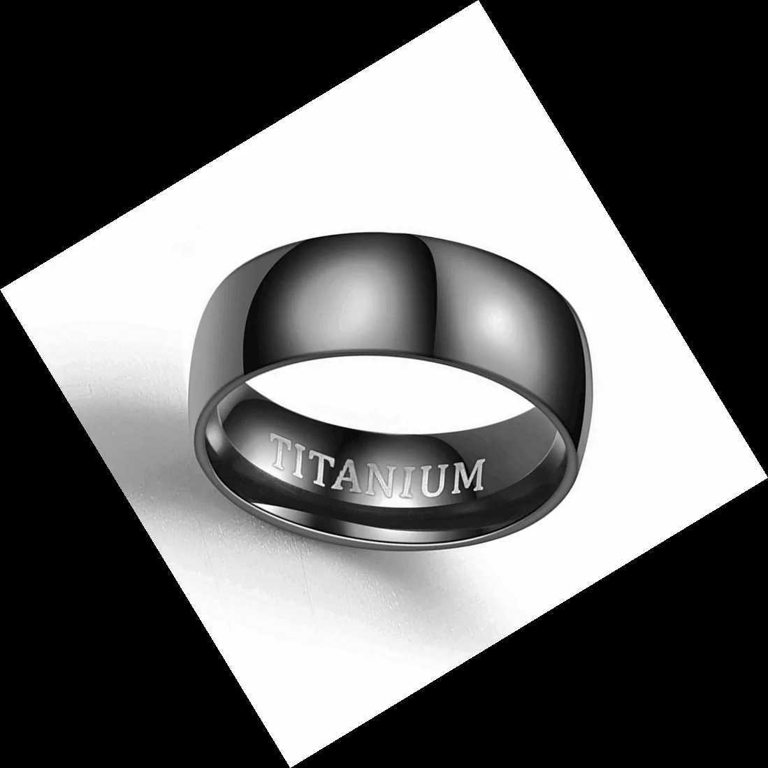 Bxzyrt New Black Mens Ring Titanium Steel Kaide Mens Jewelry Wedding Ring Classic Boyfriend Gift 8mm Finger Ring Womens W241205
