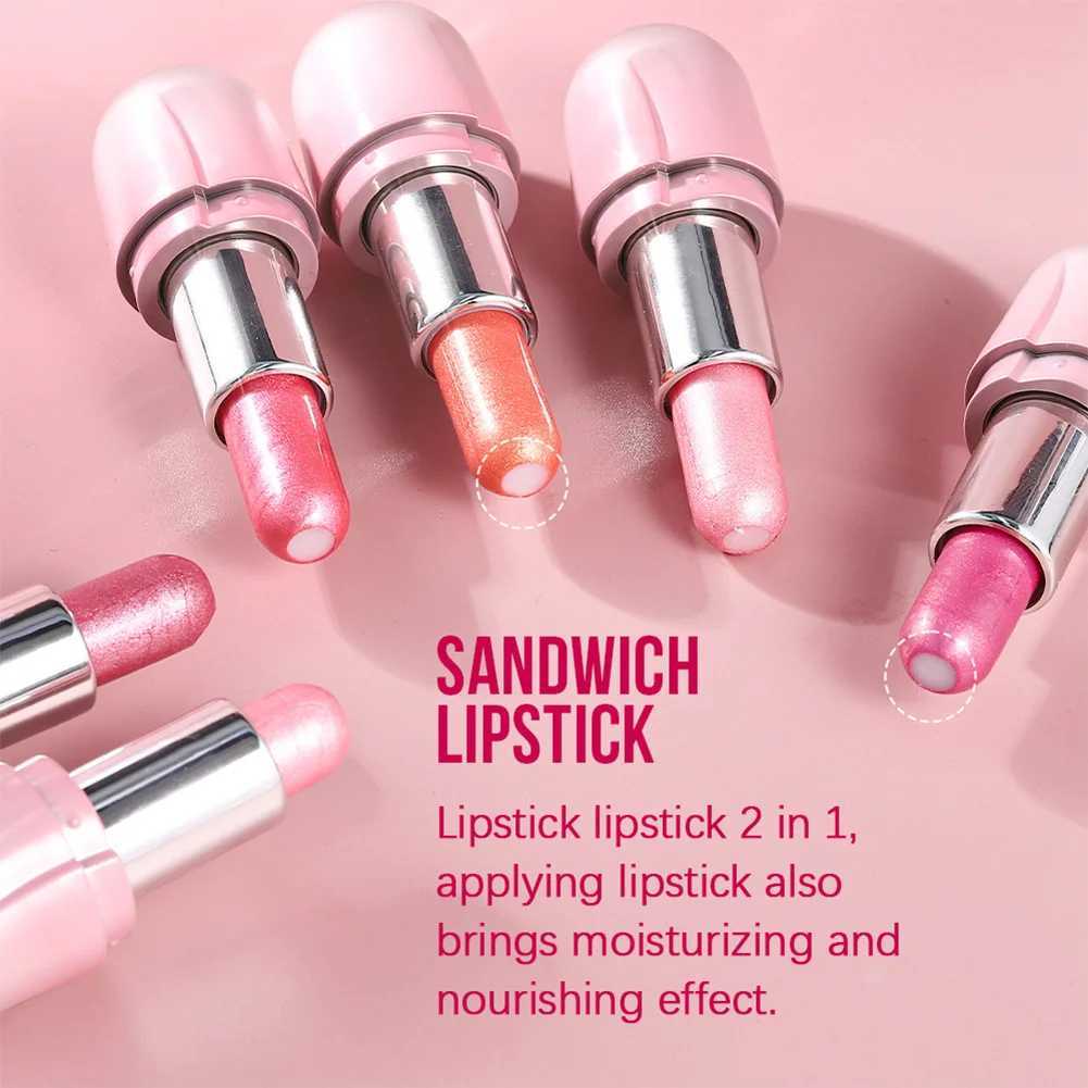 6 Colors Pearlescent Mirror Jelly Lipstick Waterproof Long Lasting Matte Velvet Shiny Sand Lip Stick Balm Makeup CosmeticsXJ241205