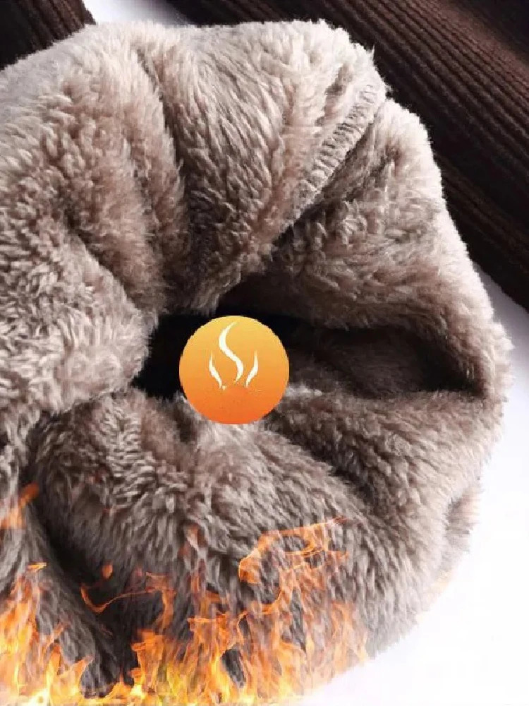 Solid Thick Womens Corduroy Pants with Cashmere Mat Cashmere Warm Sports Pants Womens Elastic Waist Soft Fur Leather Trouser 241202