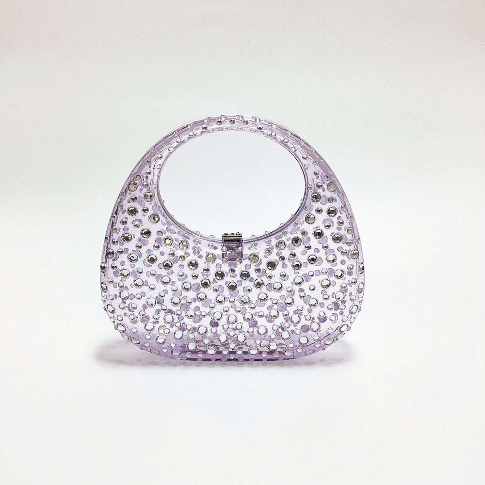 Fashionable women's handbags and wallets, transparent acrylic party, dance party, evening bag, casual transparent handbag