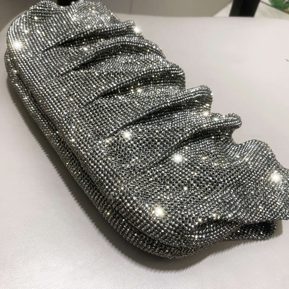 Shiny Handle Handmade Evening Clutch Bags New Folds Purses And Handbags Designer Wedding Party High Quality
