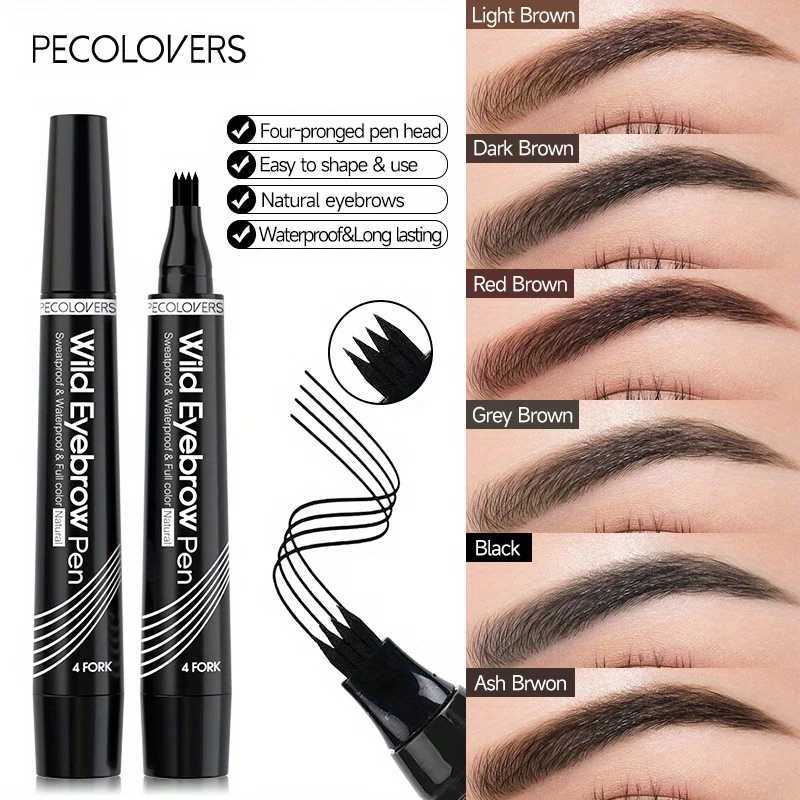 4-point eyebrow pencil 5-color natural matte liquid coloring makeup long-lasting waterproof eyebrow stain makeup W241205