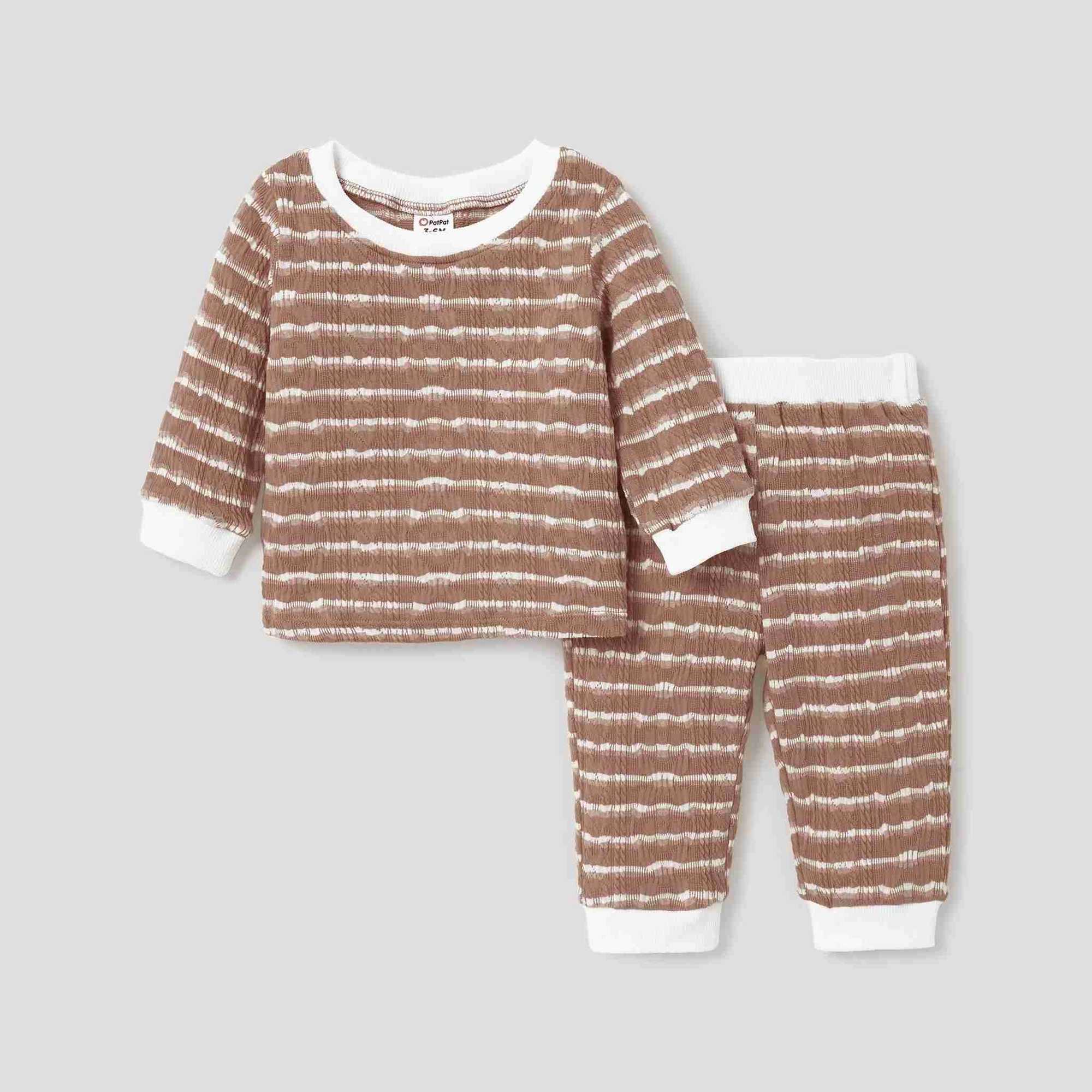 2pcs Baby Boy Casual Long Sleeve Set Season Soft and Comfortable Perfect for Outings and Daily Wear Basic SleXJ241205