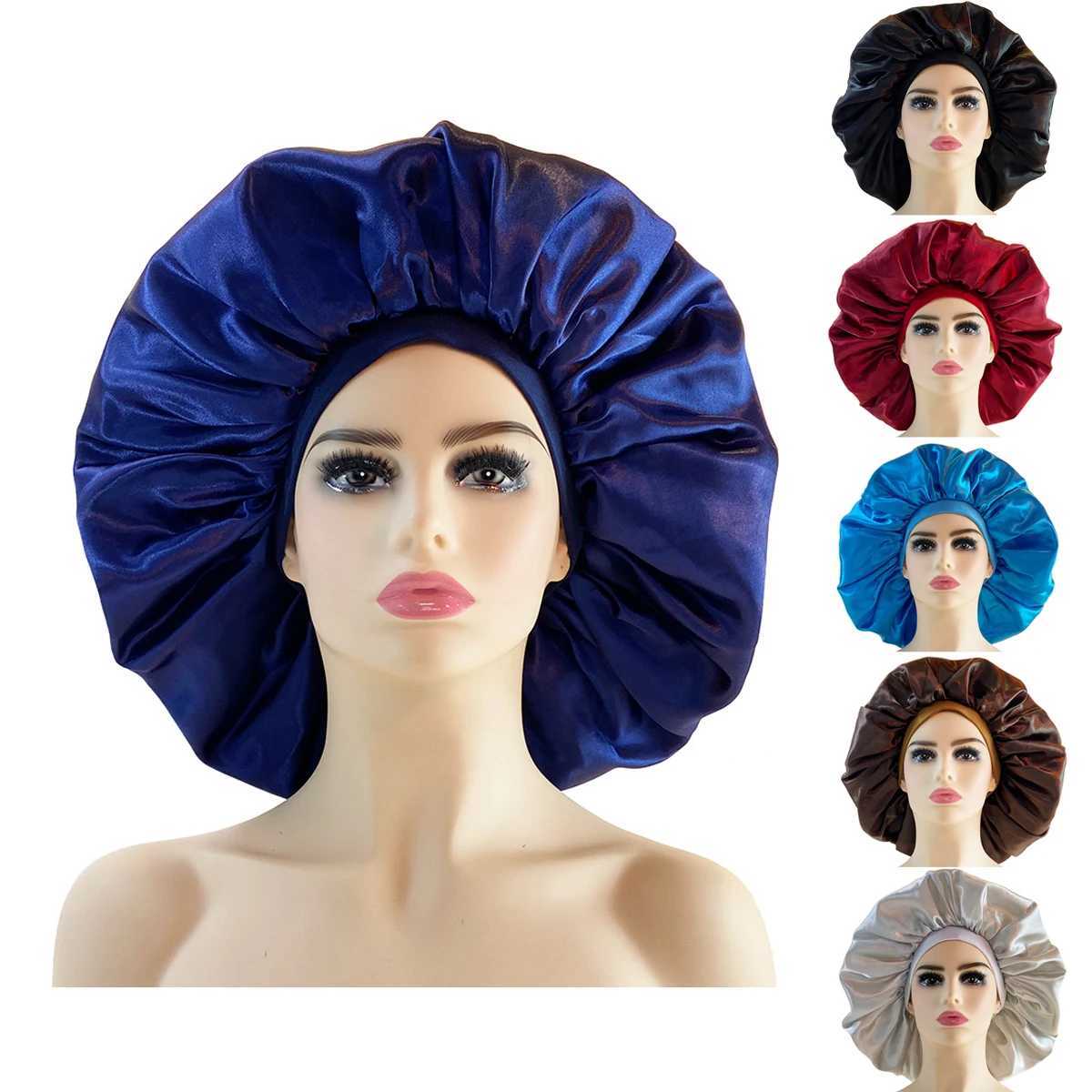 New Silk Sleeping C Night Hat Head Cover Bonnet Satin Cheveux Nuit For Curly Hair Care Women Beauty Maintenance DesignerXJ241205
