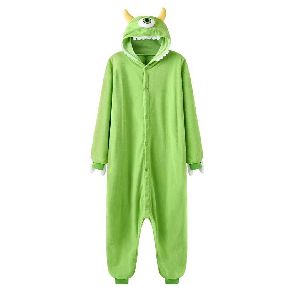 Pajamas Sully Mike Kigurumis Cartoon Onesie Unisex Couple Overall Winter Funny Cute Homewear Monster Animal Jumpsuit Festival Gift H241205