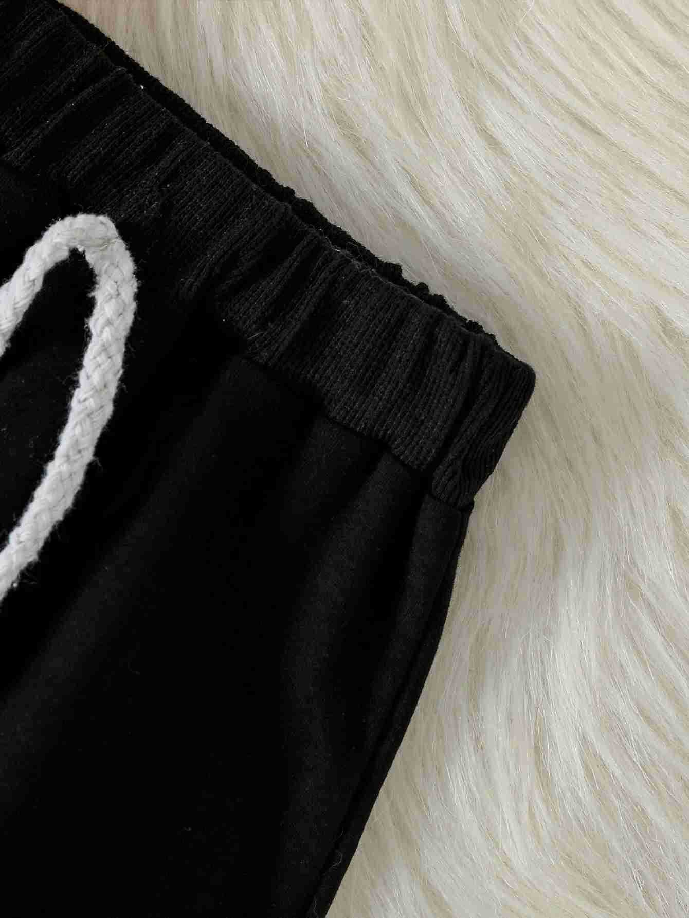 0-3Y Baby Boys Autumn Winter Clothes Set Long Sleeve Letter Print Tops Sweatshirt Pants Toddler Daily OutfitsXJ241205