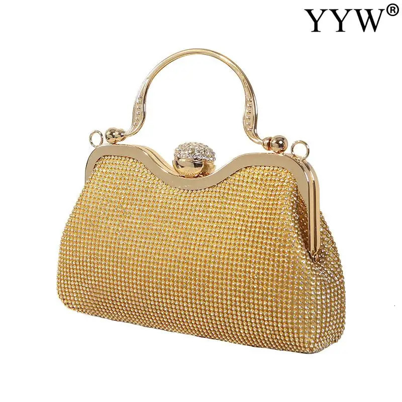 Fashion Women Clutch Bag Evening With Rhinestone Vintage n For Ladies Party Purse Wedding Female Clutches 241204