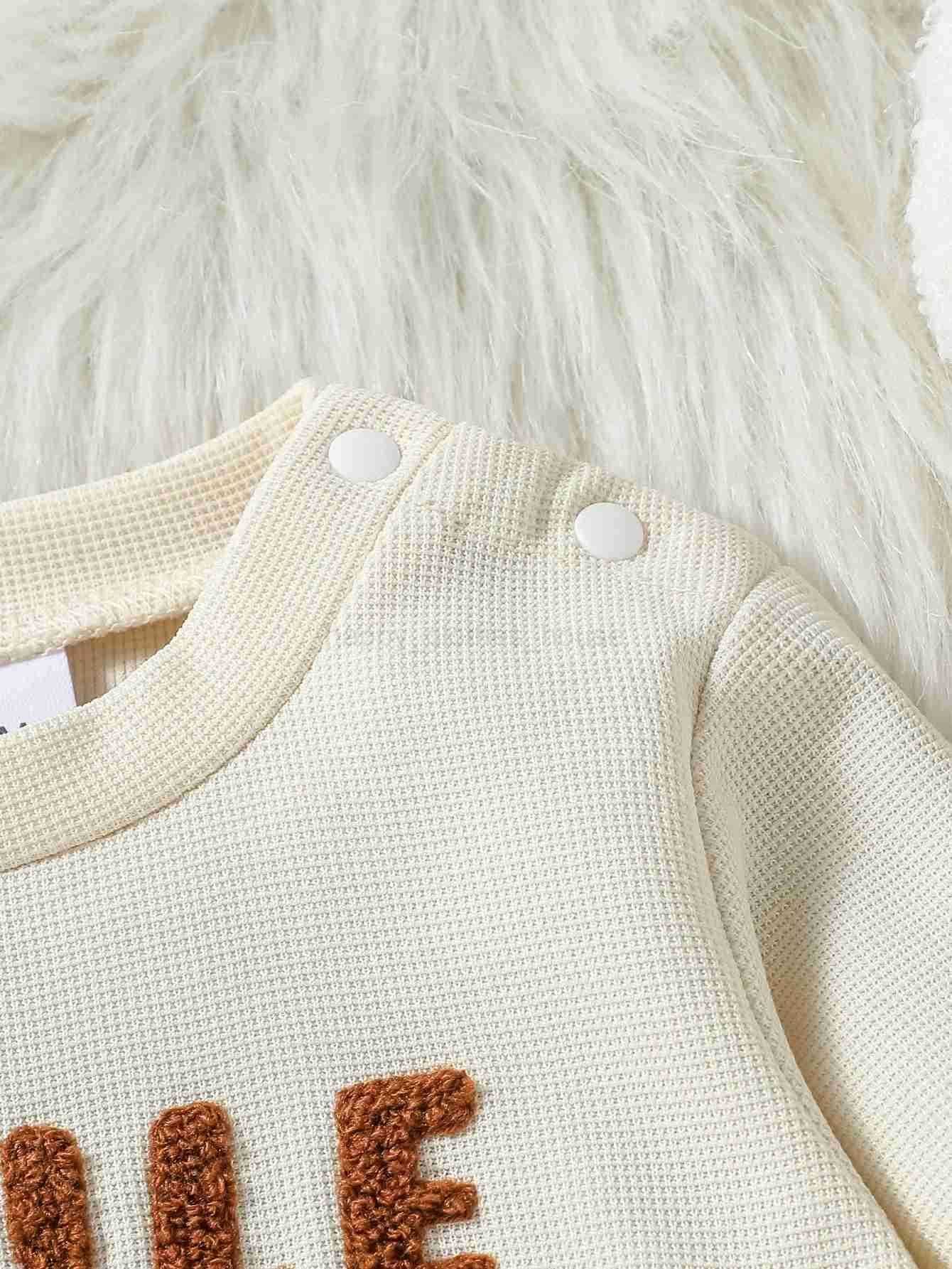 Baby Boys England Sle Autumn/Winter Long Sleeve Print Letter Sweatshirt +Pant With Pocket For Outdoor SetXJ241205