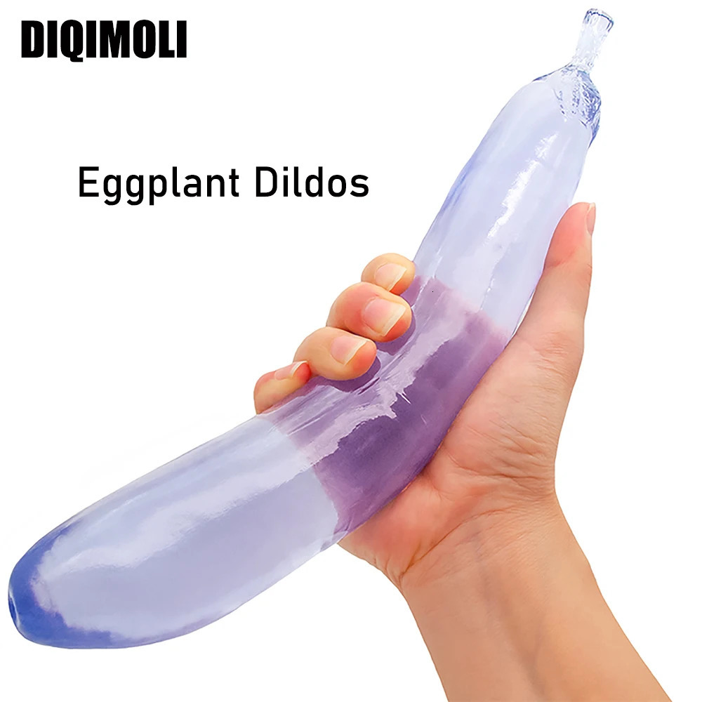 Sex Product Eggplant Dildos Anal Plug Soft Penis Erotic Phallus Butt Plug Stimulate Vagina and Anus Sex Toys Masturbator Dick 241205