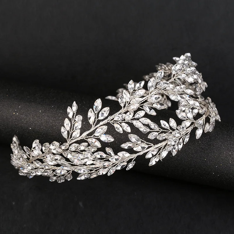 3pcs Metal Hairband Twoline Bride Crown Headdress Gold Silver Hairwear Head Hair Bands Base Setting Jewelry Components Wedding 241122