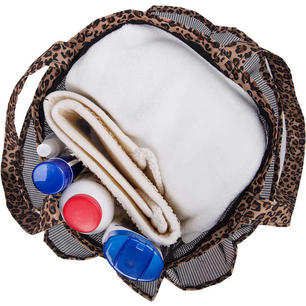 Thickened Plastic Mesh Eight Grid Bathroom Storage Hanging Bag Mesh Shower Basket Outdoor Mesh Beach Bag Multifunctional Makeup