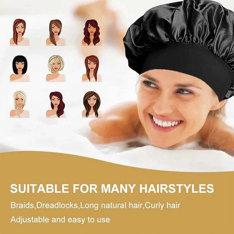 1PC Shower Cs Waterproof Bath Cs Reusable Shower Cs Hair Hat For Women Ladies Spa SalonXJ241205