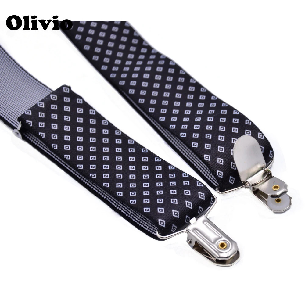 Heavy Duty Big Suspenders for Men Adjustable Elastic X Back Pant Suspender Trousers Braces Straps clips letter black 241122