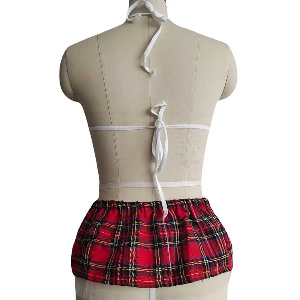 Fashion Sexy Lace Women Girl Cosplay Ultra-Thin Lingerie Outfit Hot Erotic Breathable Underwear Bra Set Skirt Low Rise UnderwearXJ241205