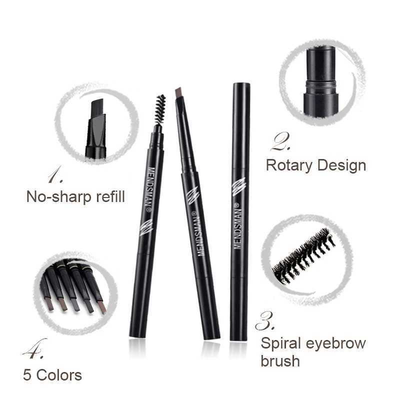 Double ended eyebrow pencil waterproof eyebrow pencil coloring tattoo eyebrow makeup natural long-lasting eyebrow pencilW241205
