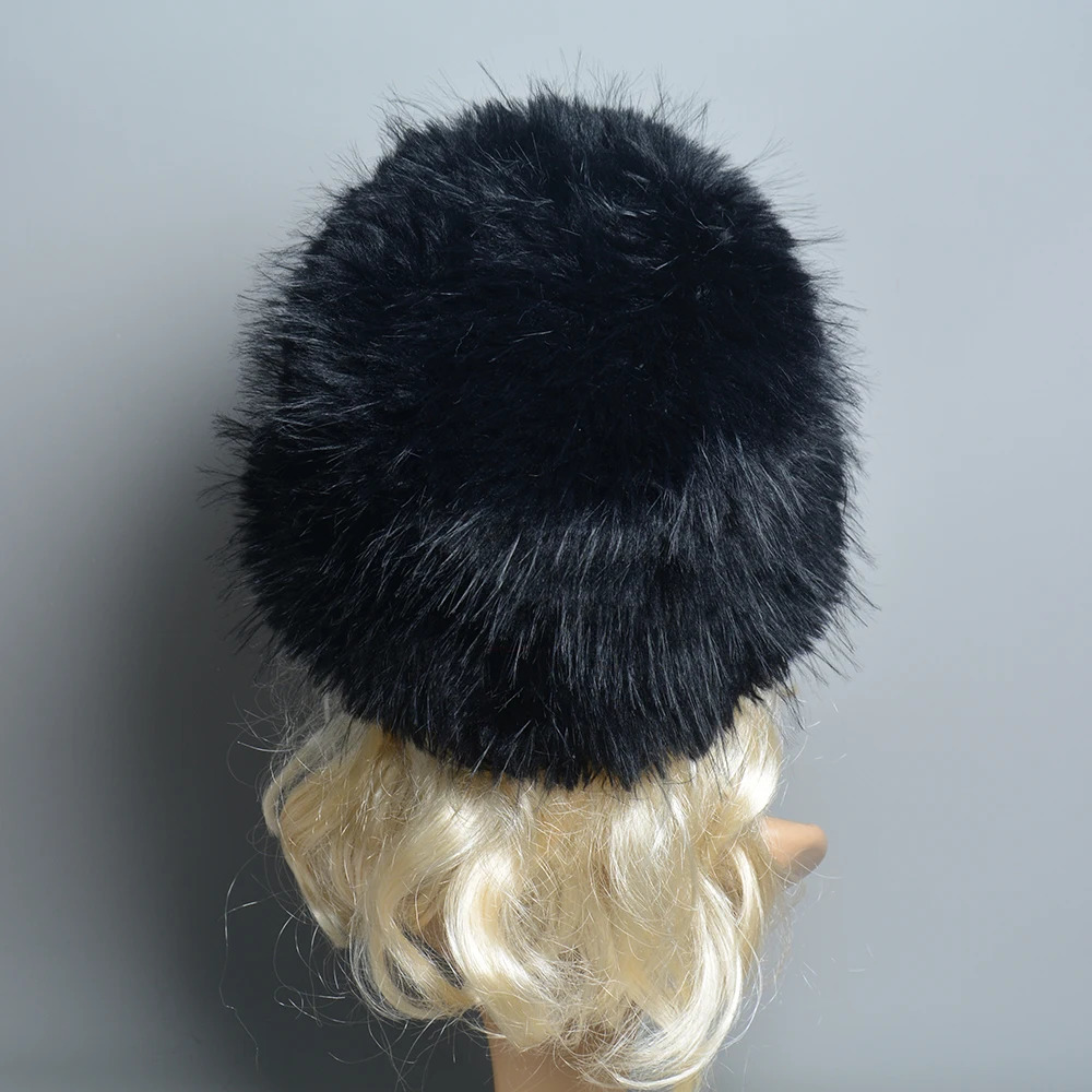 Autumn Winter Womens Raccoon Fur Hat Russian Fur Hat Dome Fashion Thick Donny Windproof Hood Mongolian Fur Hat 241205