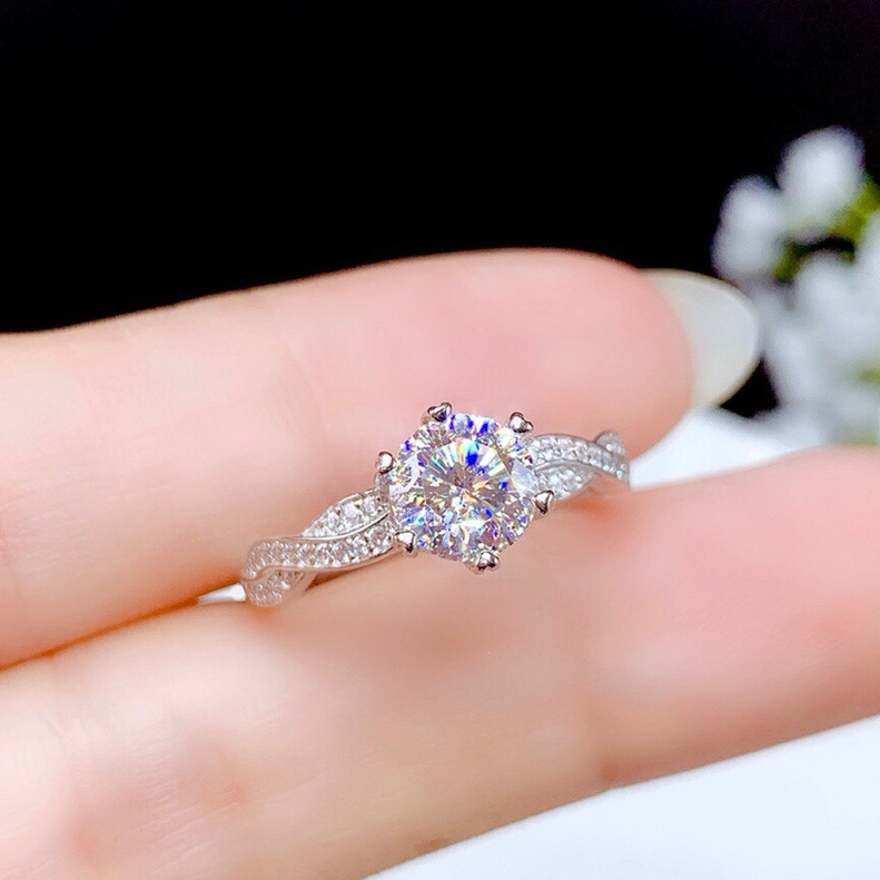 Eight hearts and eight arrows plated PT950 twisted arm full of diamonds open ring female winding ring wedding proposal anniversary gift