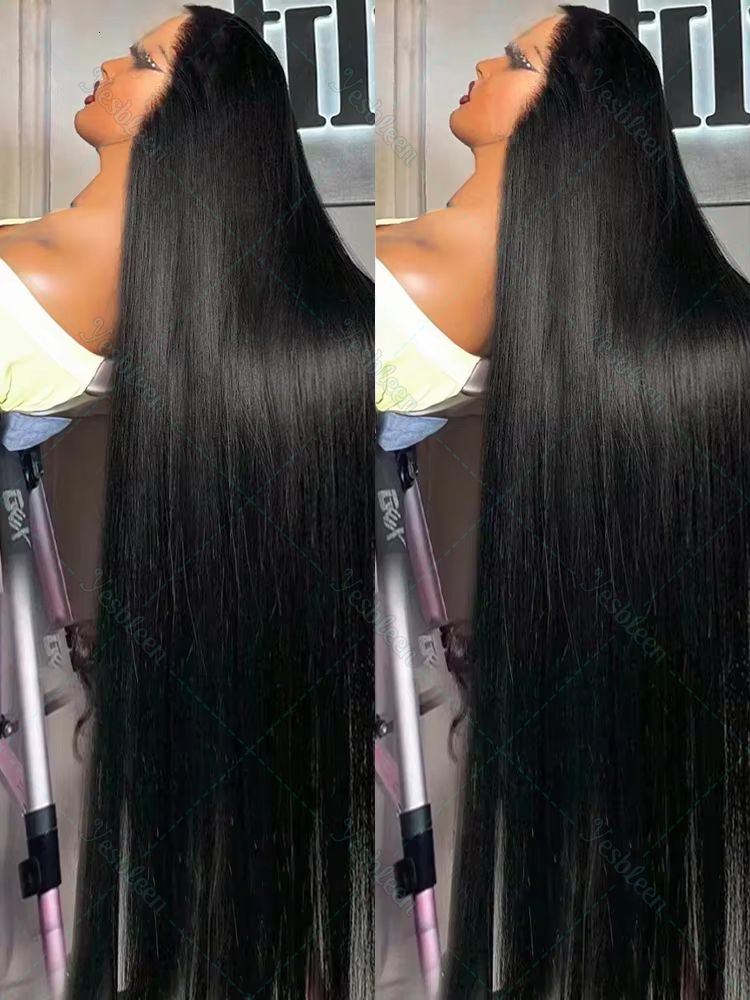 Brazilian 30 38 Inch Straight Frontal 13X4 13X6 Transparent HD Lace Front Wigs Human Hair Pre Plucked 5X5 Closure Wig