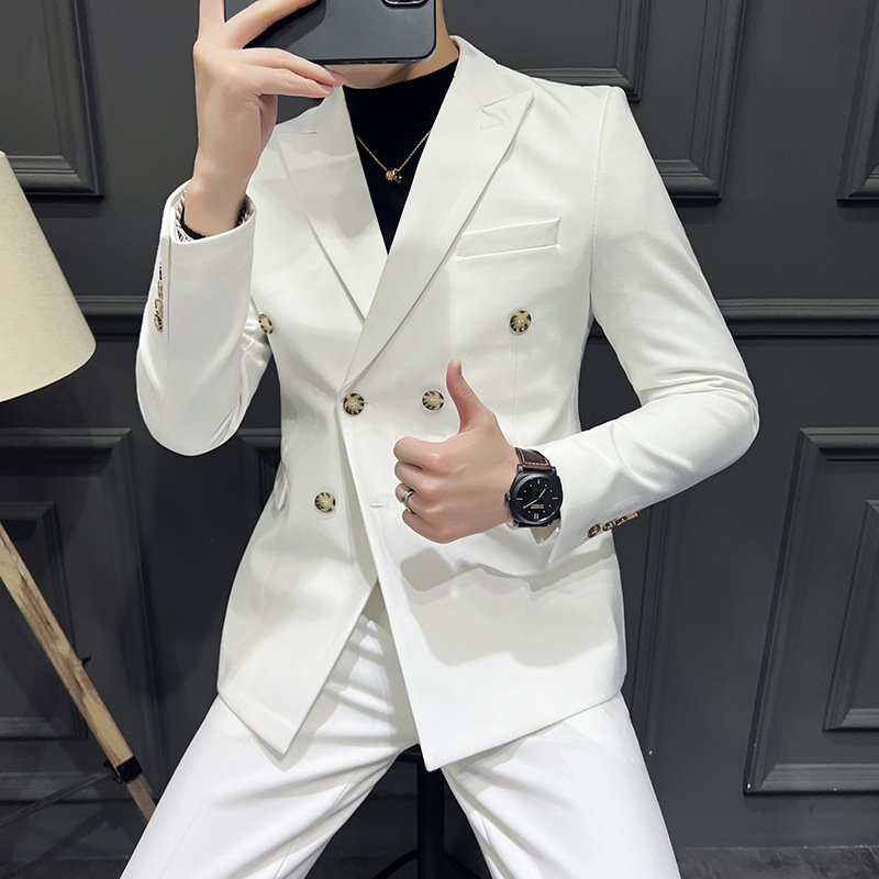 888888British style suits for men autumn and winter Korean version slim fit business casual groom wedding dress