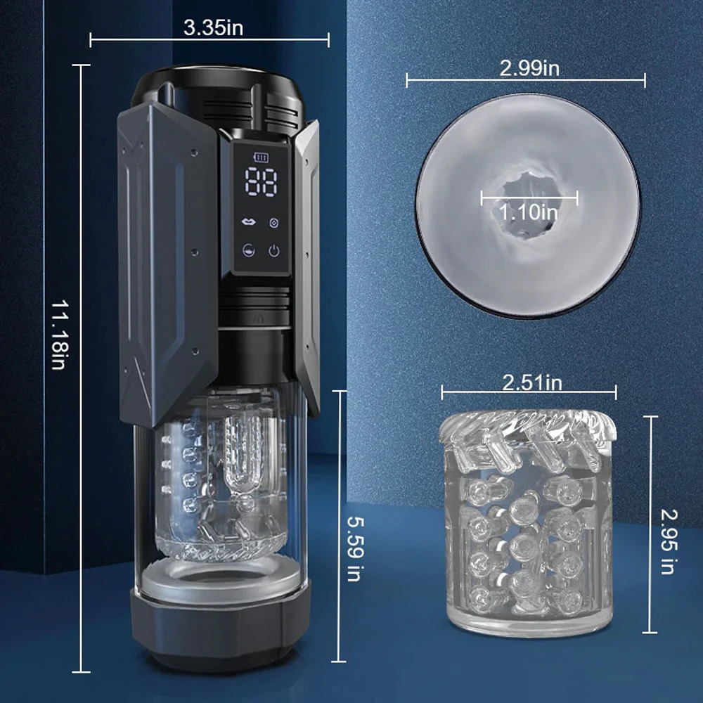 Automatic Thrust Sucking Male Masturbator Vaginal Suction Telescopic Vibrator Sex Toy for Men Masturbation Cup Blowjob Machine 241205