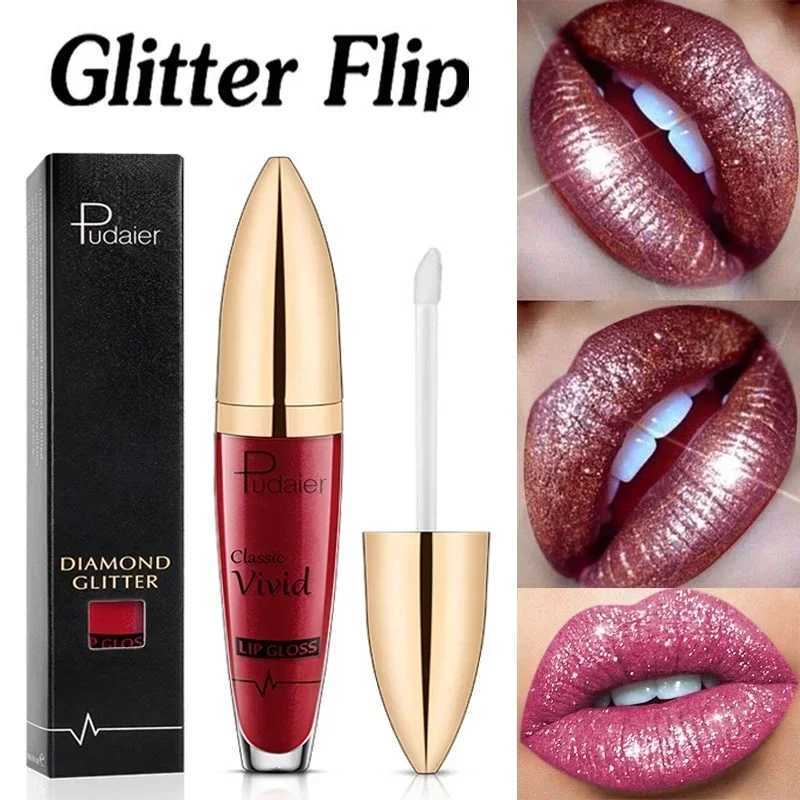 Matte Glitter Liquid Lipsticks Diamond Shiny Lip Gloss Waterproof Long Lasting Pearl Lipgloss Women Lip Tint Makeup MaquillajeXJ241205