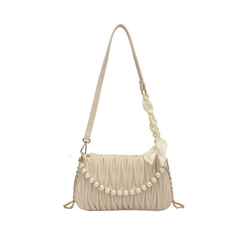 Design O Small Pearl Handbag For Women With A Foreign Style Texture All Draped Chain Single Shoulder Crossbody Bag