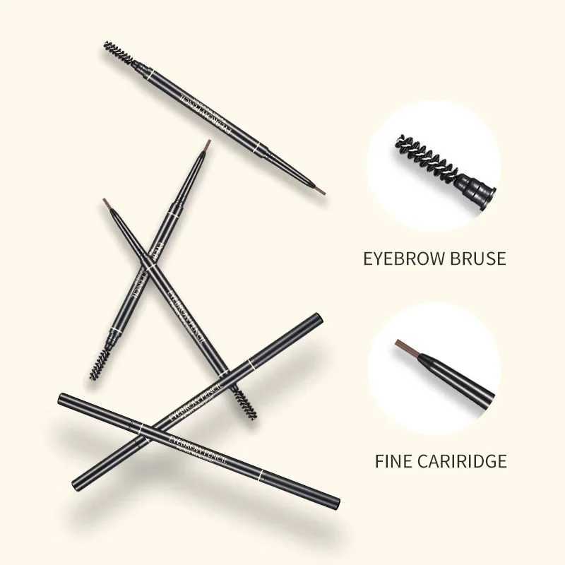 0.5mm thin eyebrow pencil dual head automatic rotation single line eyebrow pencil waterproof no makeup penW241205