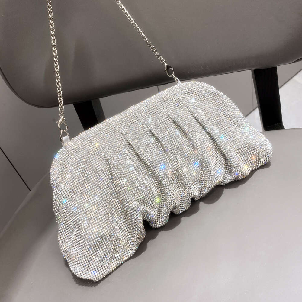 Shiny Handle Handmade Evening Clutch Bags New Folds Purses And Handbags Designer Wedding Party High Quality
