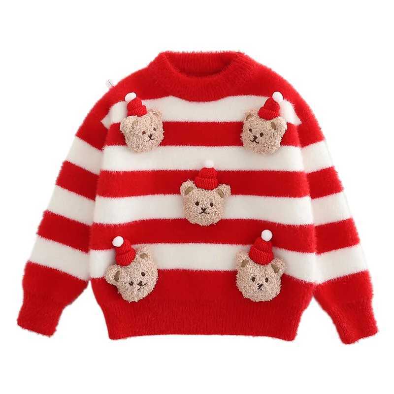 Womens wool knitted tops autumn winter childrens knitted tops baby clothing womens Christmas jackets childrens suede sweaters W241205