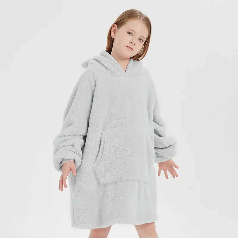 Pajamas Childrens Robe Cartoon Bear Hoodies for Kids Boys Girls Bathrobes Winter Warm Homewear Loose Lazy Sleepwear for Teen Clothes H241205