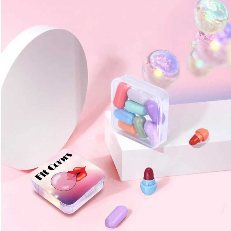 8pcs Mini Matte Lipstick Set Moisturizing Velvet Lip Gloss Long-lasting Color Lipstick Kits Cute Candy Capsule Lipsticks MakeupXJ241205