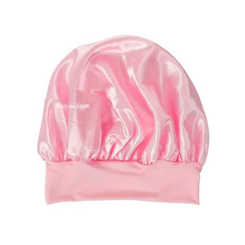 Silky Satin Lined Bonnet Sleep C Stay On All Night Hair Wr Cover Slouchy Beanie For Curly Hair Protection For Women And MenXJ241205
