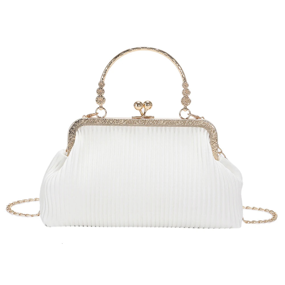 Chain Ladies Messenger Bag Fashion Tophandle Simple Elegant PU Leather Casual Portable Soft Metal Buckle for Cocktail Party 241204