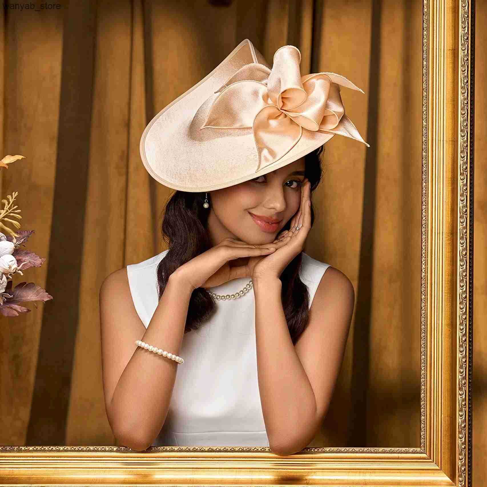 Cloches Fashion Fascinators Unique Christmas Hair Accessories Multi Color Kentucky Derby Hat Tea Party Wedding Hat Women L240910