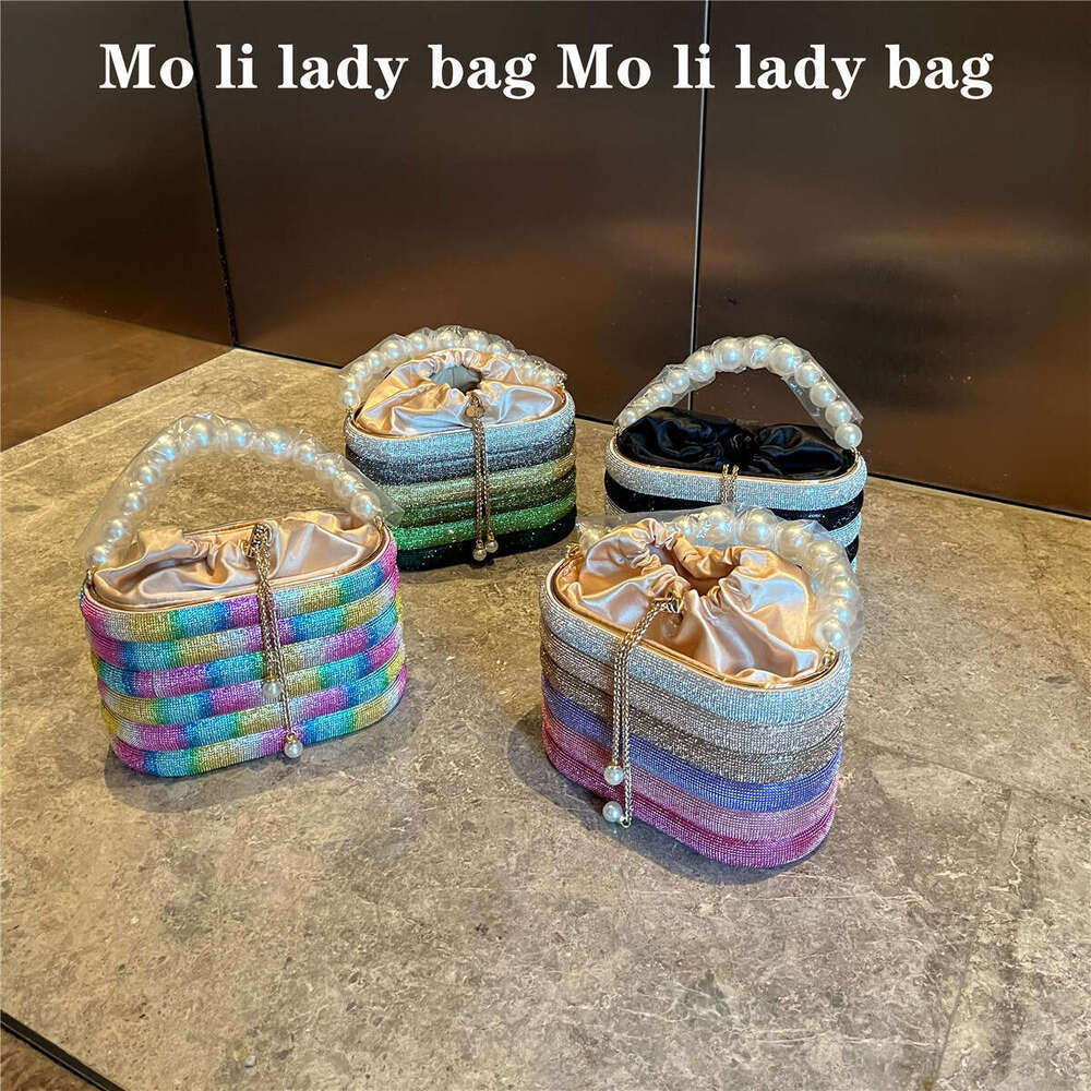 Evening Clutch Bag Purses And Handbag Designer Shoulder Shiny Crystal Clutch Purse Bucket Bag