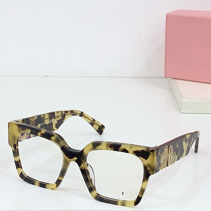 Sunglasses Designer Rectangle Sunglasses Classic Optical Transparent Glasses MU Fashion Camouflage Frame Intellectual Elegant Female Style Acetate Glasses
