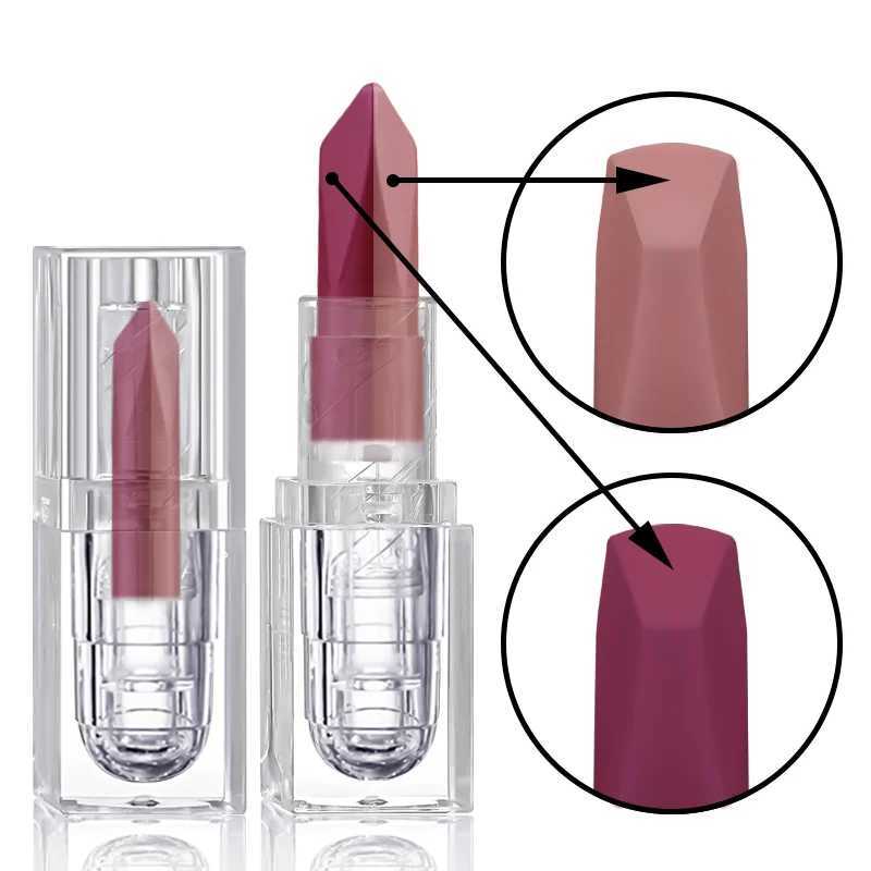 2 In 1 Lip Liner LipstickTapered Sharp End Long-Lasting Waterproof LiplinerMatte Brown Velvet Lip Combo Pencil CosmeticsXJ241205