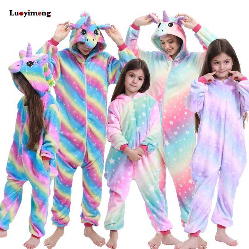 Pajamas Winter Animal Pajamas Adults Kids Onesie Flannel Sleepwear Kigurumi Fox Panda Pyjamas Children Anime Costume Jumpsuit H241205