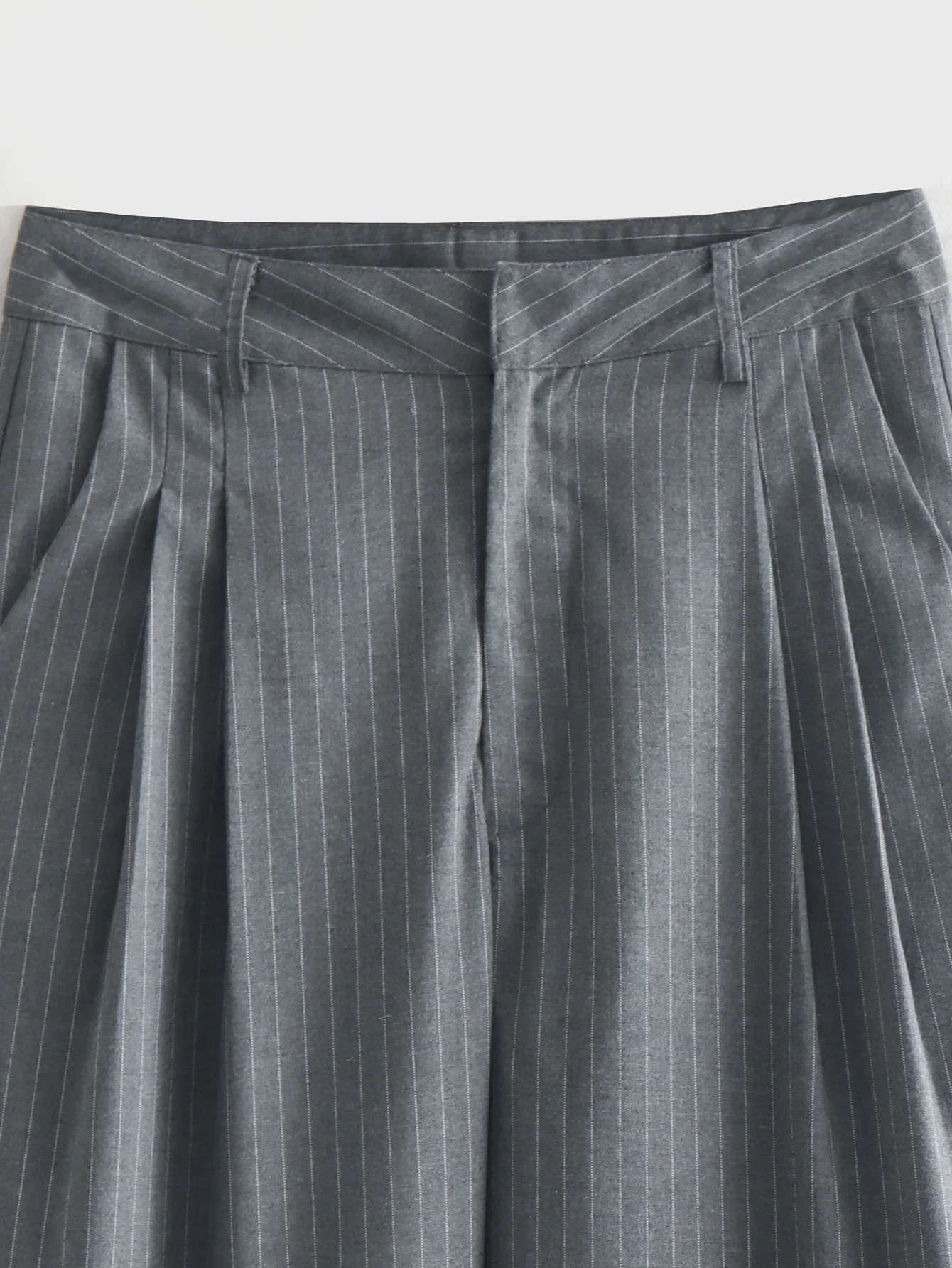Y2K TRAF 2 Colors Women Pants 2024 Spring Summer High Waist Wide Leg Loose Trousers Ladies Casual with Pleated Long Pant In 241204