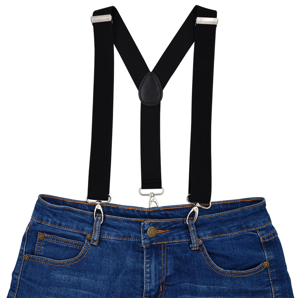 Suspenders for Men 35cm Wide Y Back with 4 Strong Hooks Adjustable Elastic Trouser Braces Straps Adult Suspender Women 241122