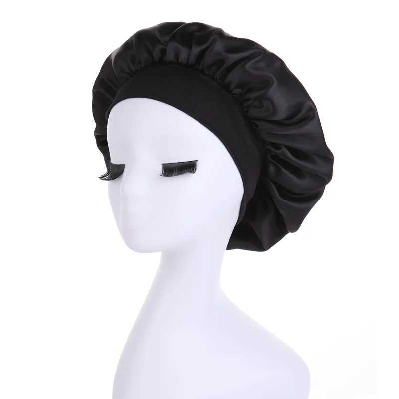 1pcNewly Satin Night Hair C Womens Solid Sleeping Hat Sleep Care Bonnet Nightc For Women Unisex CXJ241205